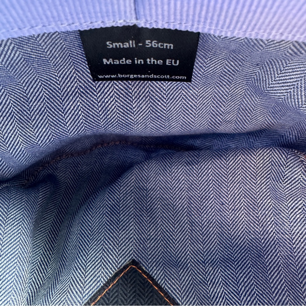 Borges & Scott The Sammy Irish Linen Flat Cap Light Blue Size Small 56cm Newsboy - Picture 13 of 14